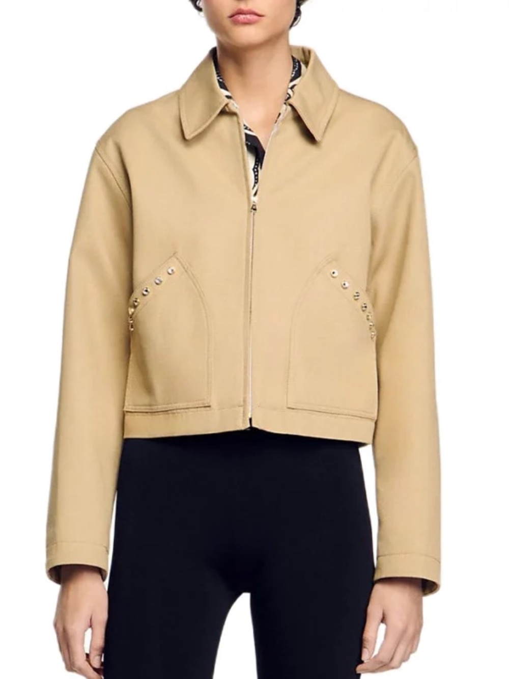 Marais Rhinestone Crop Jacket